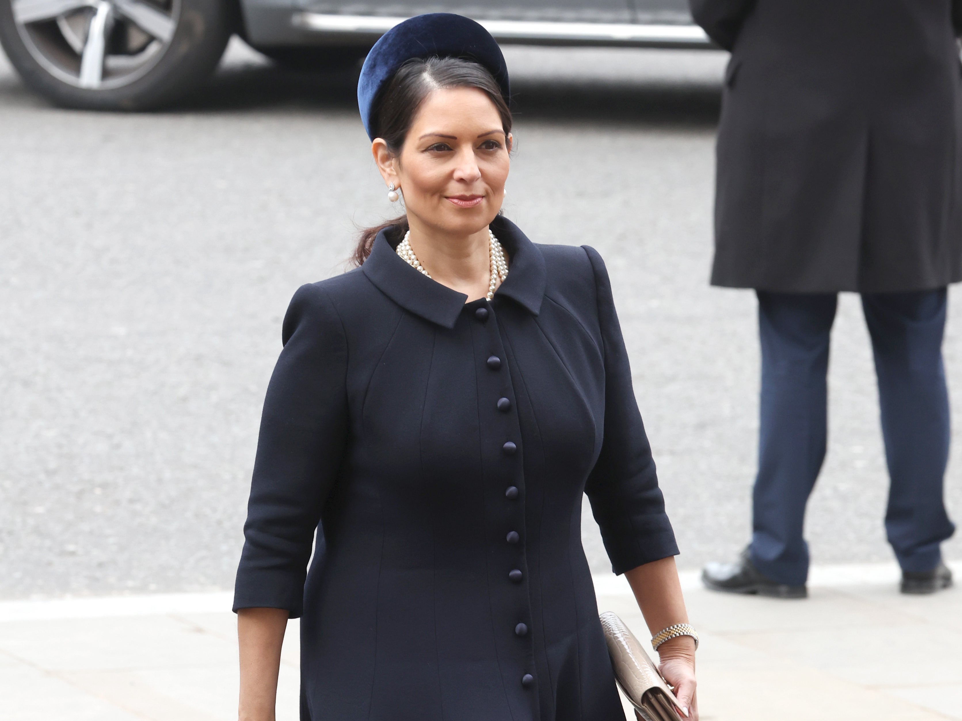 Home Secretary Priti Patel attends the memorial service for the Duke Of Edinburgh