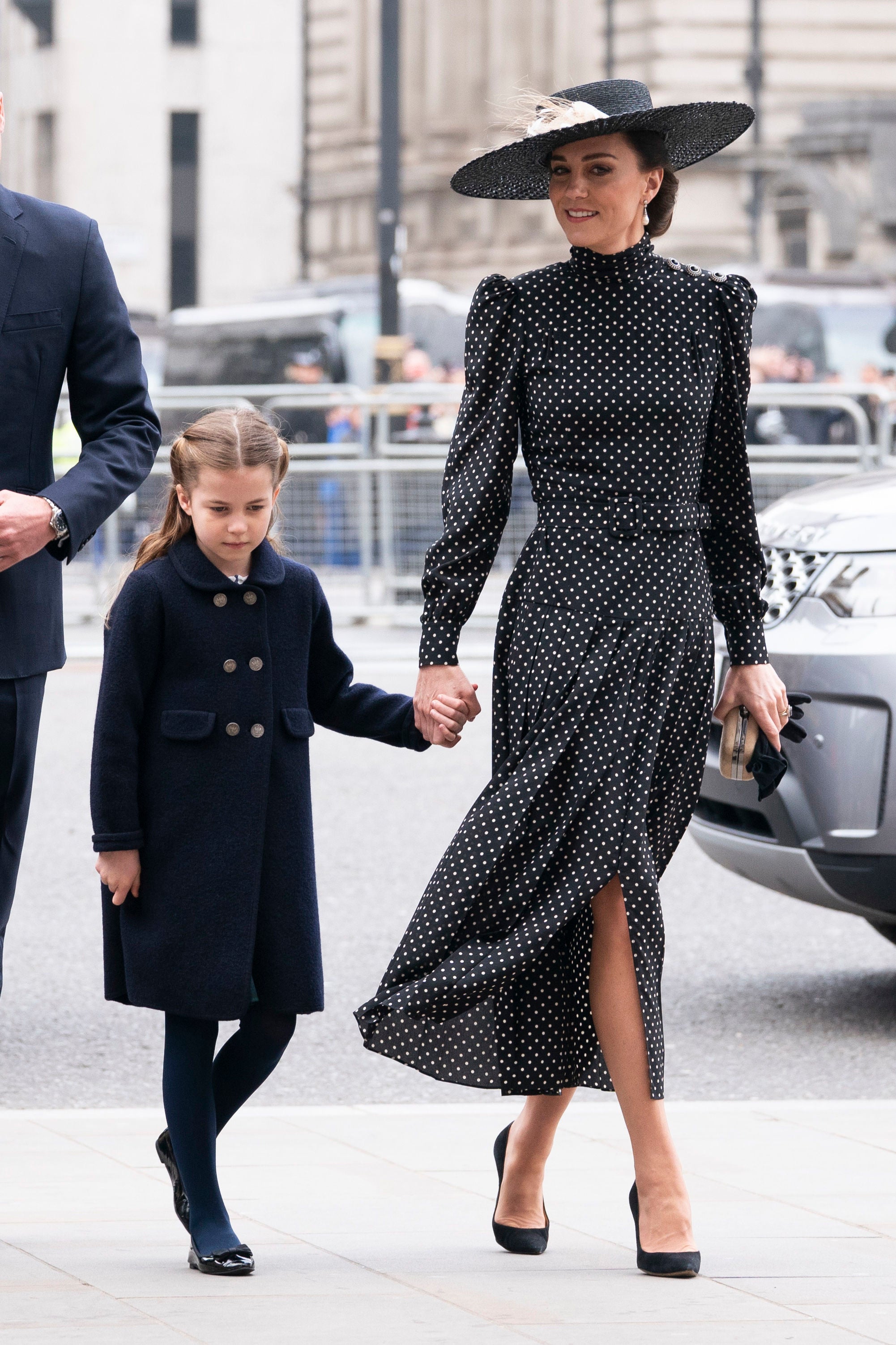 Kate pictured attending the service with her daughter, Princess Charlotte