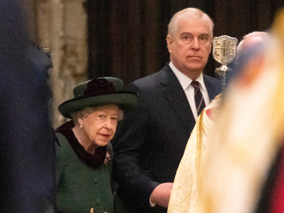&lsquo;Overshadowed a beautiful service&rsquo;: Criticism follows Queen&rsquo;s decision to walk with Andrew at Philip&rsquo;s memorial