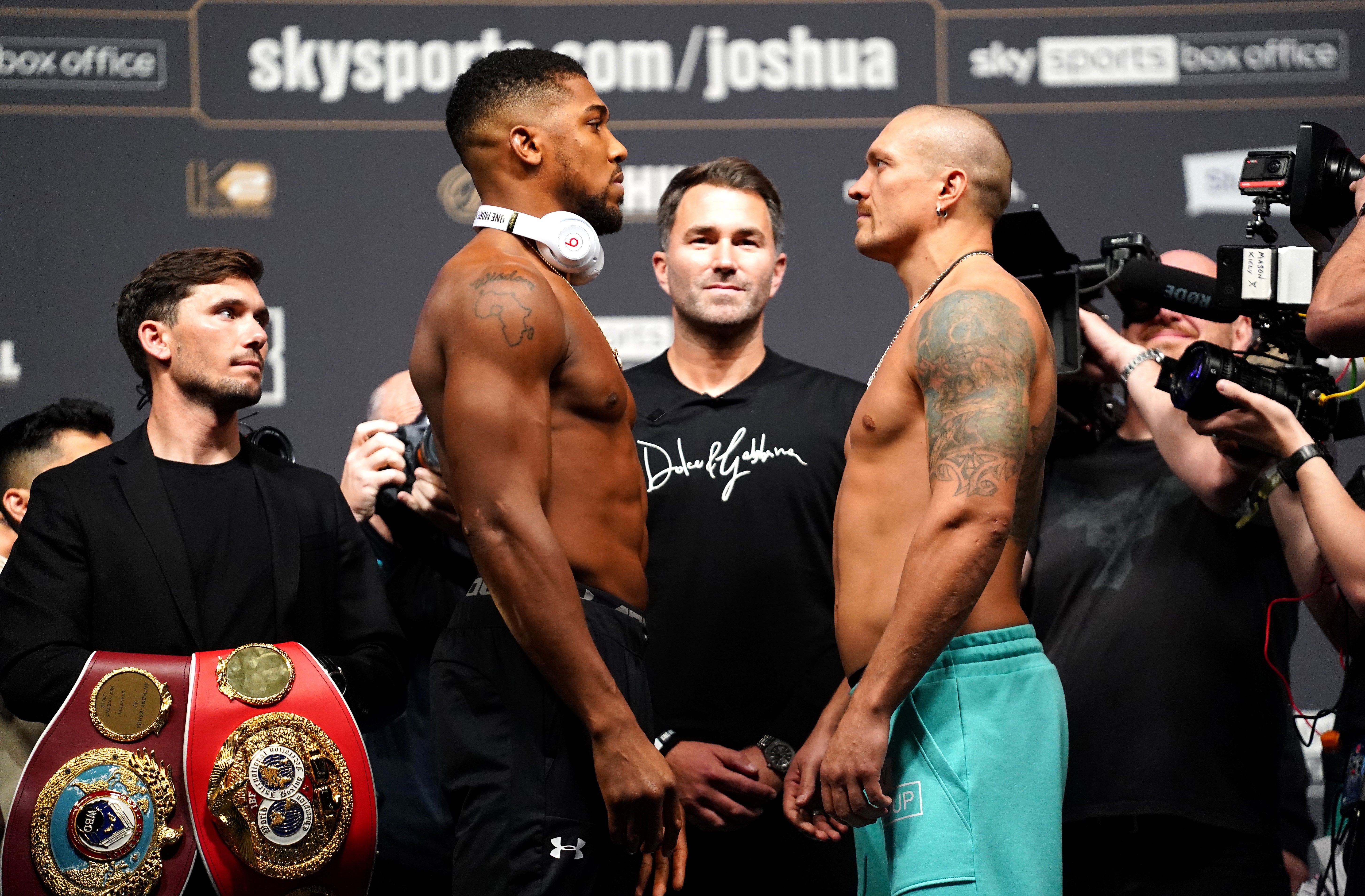 Anthony Joshua (left) and Oleksandr Usyk are set for a heavyweight title rematch (Zac Goodwin/PA)