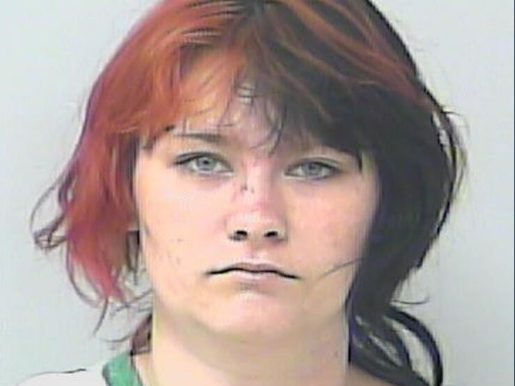 Leigha Michelle Day, 21, was detained after stabbing an officer in the neck