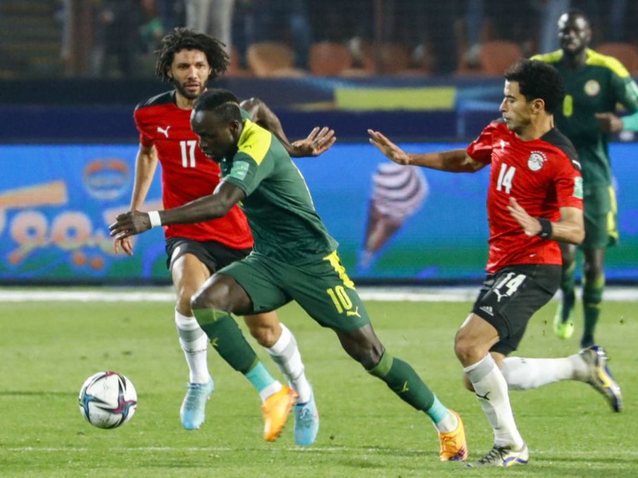 Sadio Mane in action against Egypt