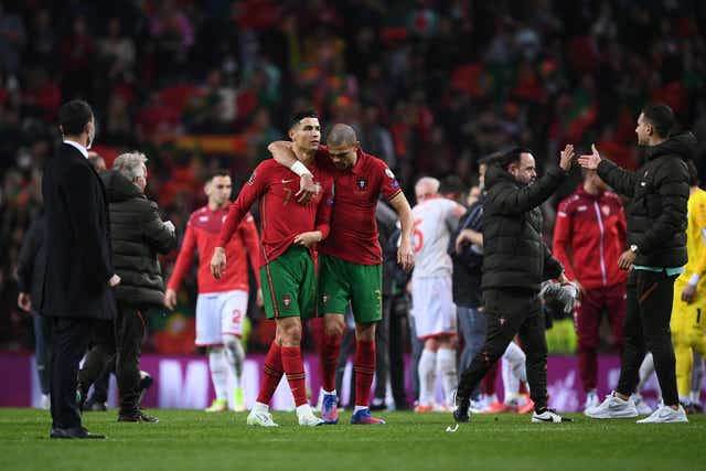 <p>Cristiano Ronaldo set up the opener as Portugal booked their place at the 2022 Fifa World Cup </p>