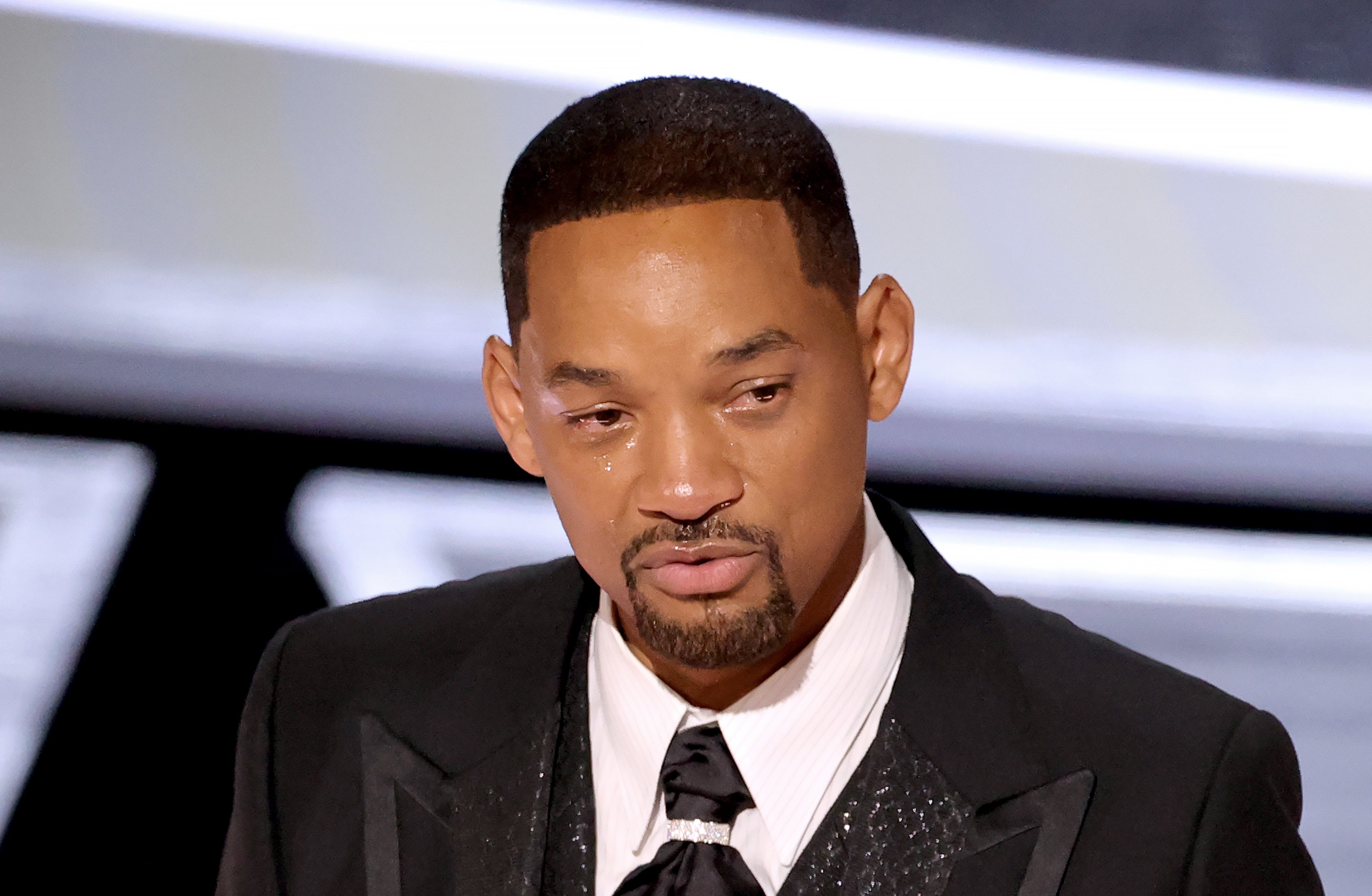 Will Smith accepting the Best Actor Oscar for ‘King Richard’