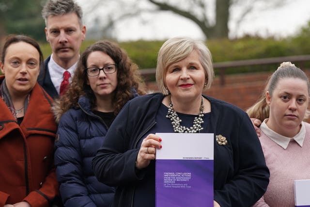 <p>Donna Ockenden, chair of the independent review with families affected by incidents at the Shrewsbury trust</p>