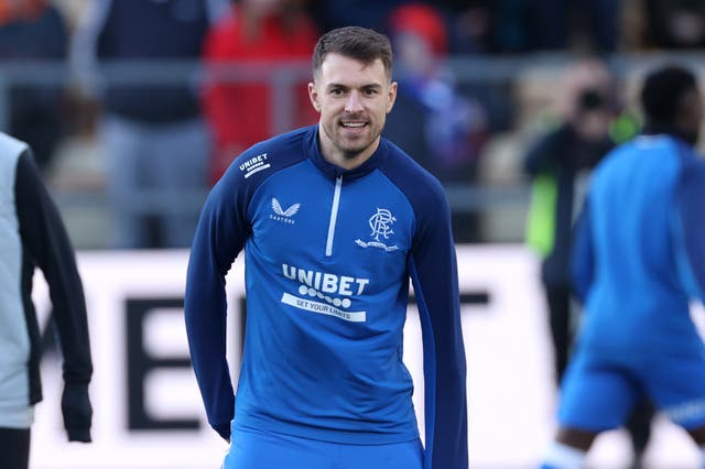 Rangers’ Aaron Ramsey has been declared fit for Sunday’s Old Firm derby by Wales manager Robert Page (Steve Welsh/PA)