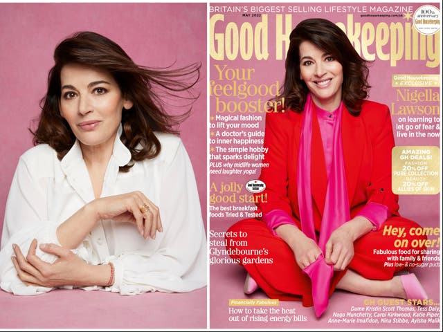 <p>Nigella Lawson appears on May issue of Good Housekeeping </p>