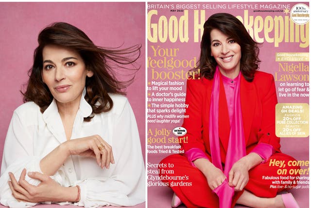 <p>Nigella Lawson appears on May issue of Good Housekeeping </p>