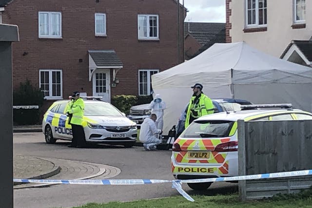 Police activity in Snowdonia Road, Walton Cardiff, Tewkesbury, after Matthew Boorman was stabbed to death (Rod Minchin/PA)
