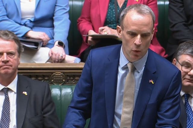 Justice Secretary Dominic Raab sets out plans to reform the parole system (House of Commons/PA)