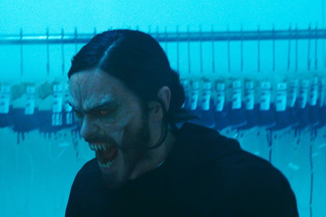 <p>Lack of bite: Jared Leto as the titular vampire in ‘Morbius'</p>