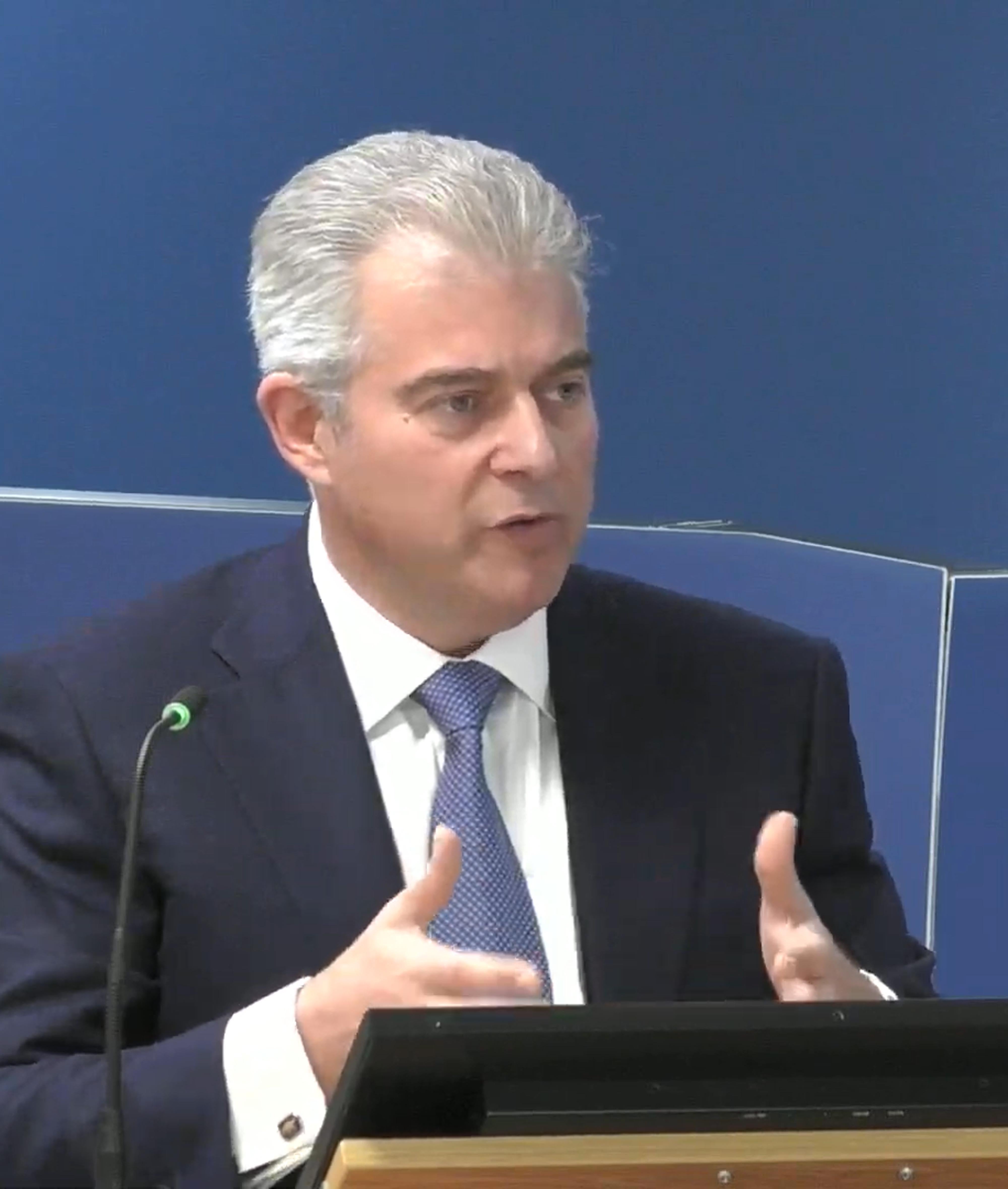 Brandon Lewis is the first politician to appear before the inquiry into the blaze (Grenfell Tower Inquiry/PA)