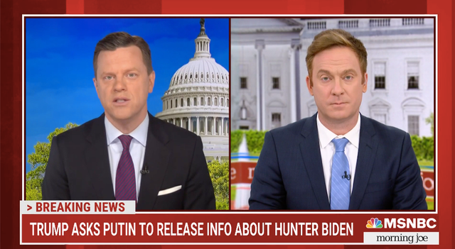 <p>MSNBC Morning Joe hosts Willy Geist and Jonathan Lemire discuss Donald Trump’s brazen request to get dirt on Hunter Biden from Russia.</p>