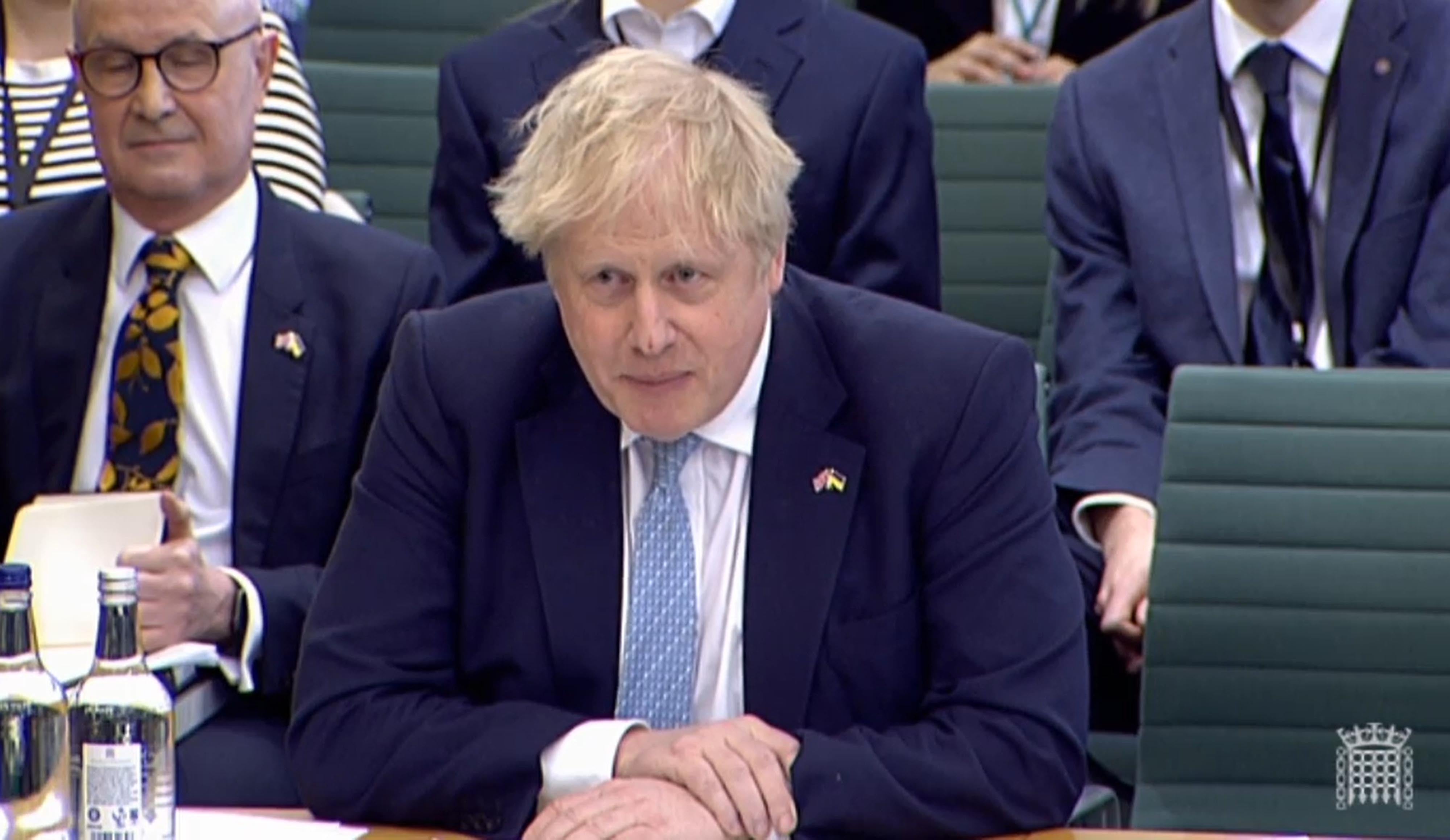 Prime Minister Boris Johnson answers questions in front of the Liaison Committee in the House of Commons (House of Commons/PA)