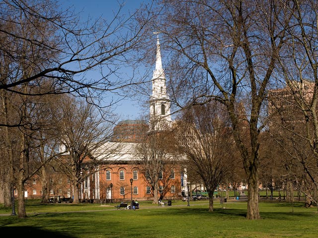 <p>The campus of Yale University on April 16, 2008 in New Haven, Connecticut. At least 45 students were arrested on Monday in pro-Palestine protests </p>