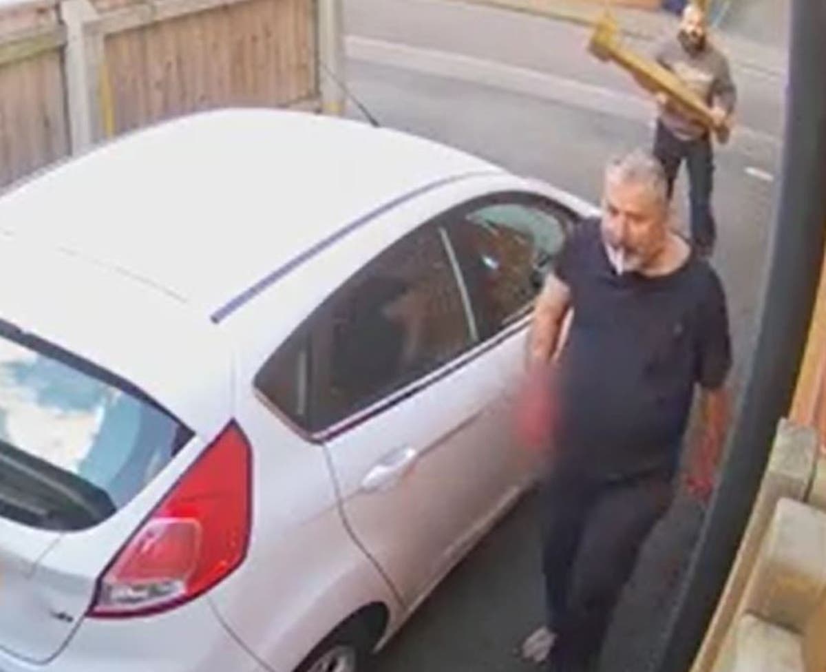 Self-confessed killer ‘tries to massacre’ neighbours on CCTV after father-of-three stabbed to death