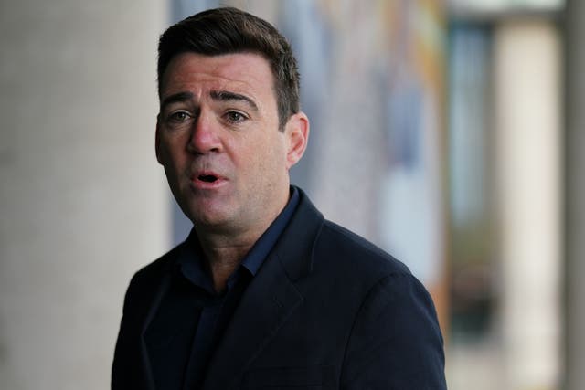 Mayor of Greater Manchester Andy Burnham has been visiting Belfast and Dublin (Jacob King/PA)