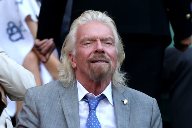 Sir Richard Branson at Wimbledon (PA)