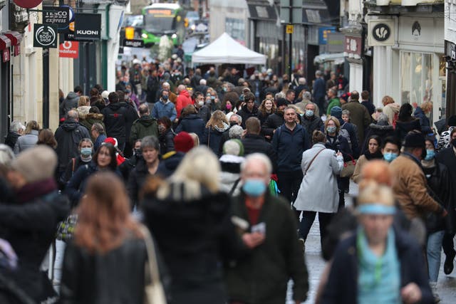 UK economic growth grew at a faster pace than first thought in the final three months of 2021 despite the spread of the Omicron variant of coronavirus, according to official figures (Andrew Matthews?PA)