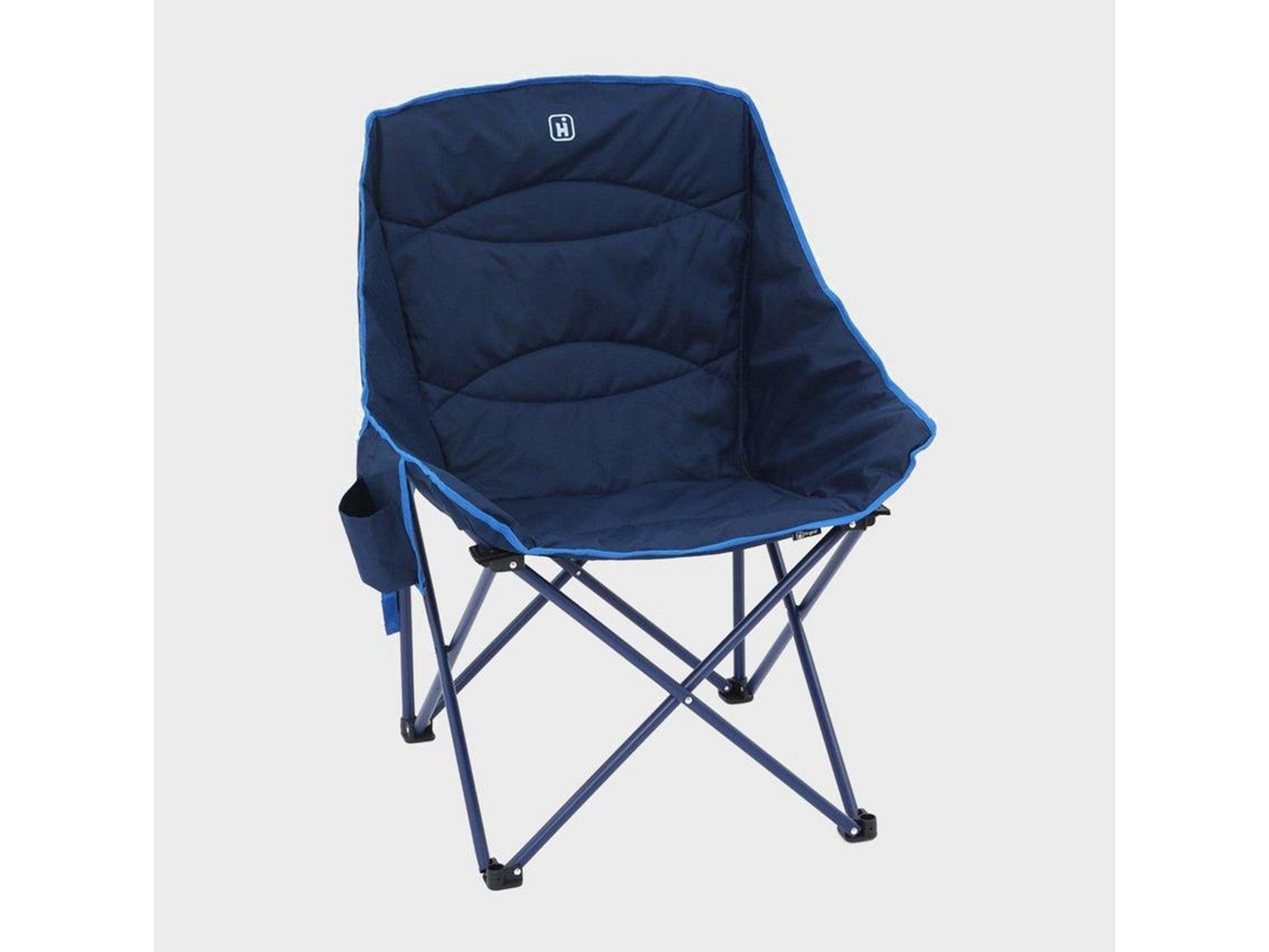 Blue UK Folding Camping Chairs Padded High Back outdoor Portable 
