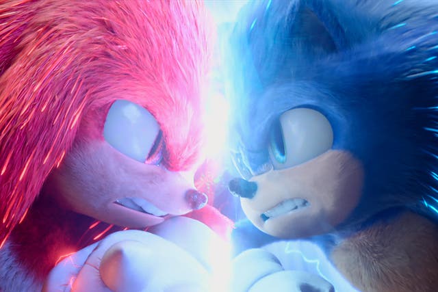 <p>Knuckles and Sonic in ‘Sonic the Hedgehog 2'</p>