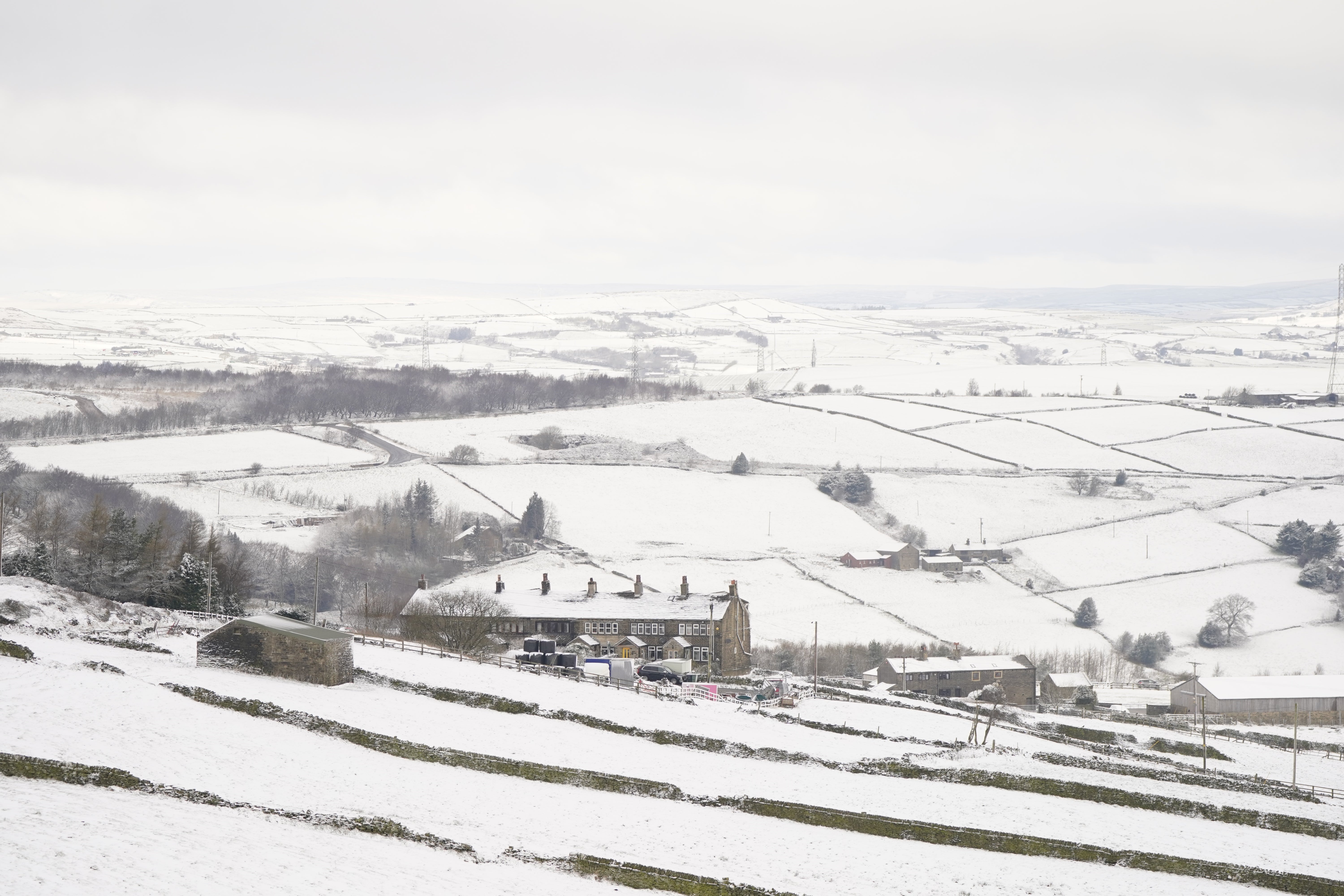 Snowy scenes in Kirklees, West Yorkshire (Danny Lawson/PA)