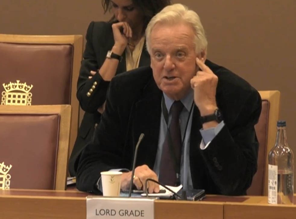 New Ofcom chairman Lord Grade is appearing before the Digital, Culture, Media and Sport Committee for ‘pre-appointment scrutiny’ (House of Lords/PA)