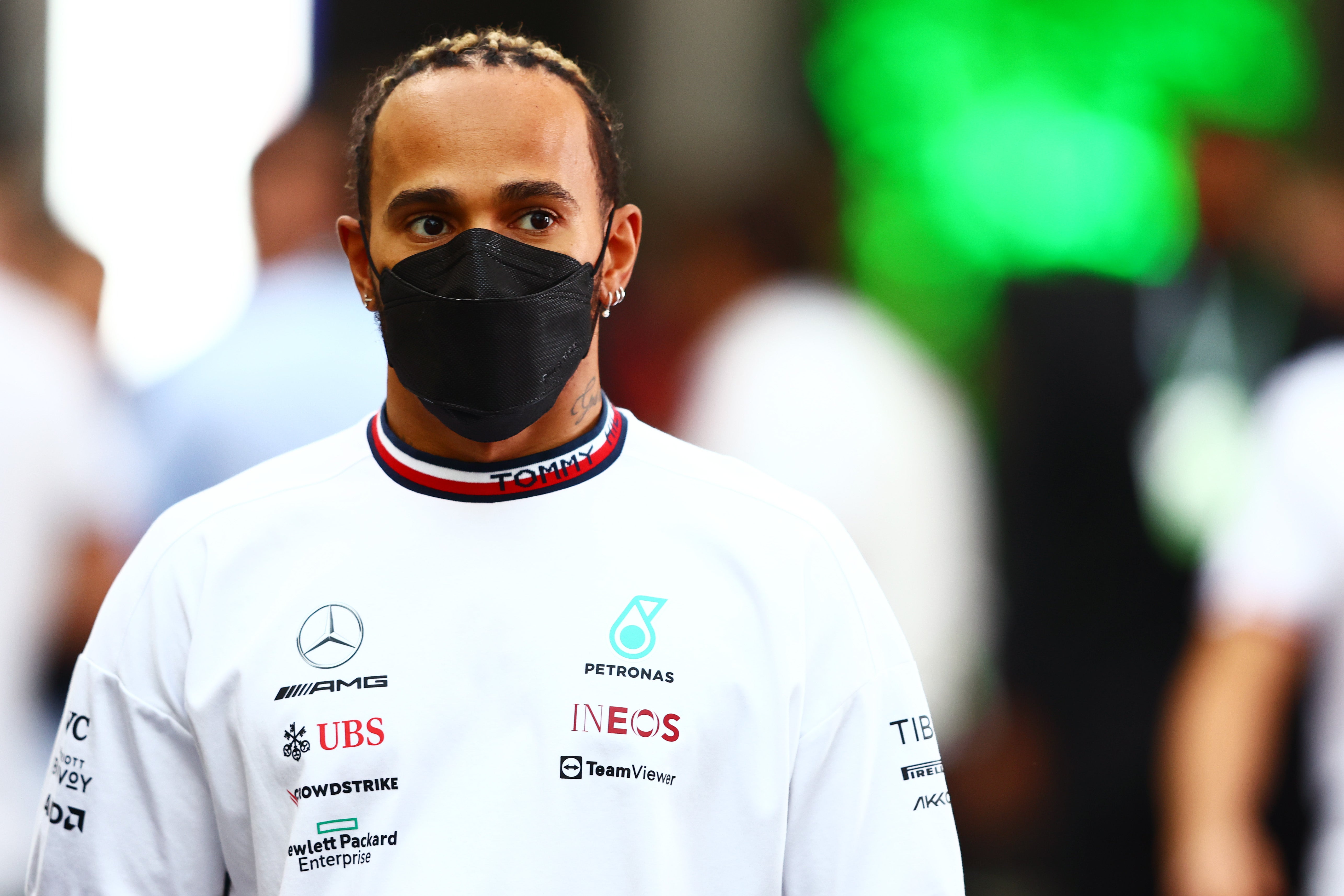 Lewis Hamilton pictured at last week’s Saudi Arabian Grand Prix
