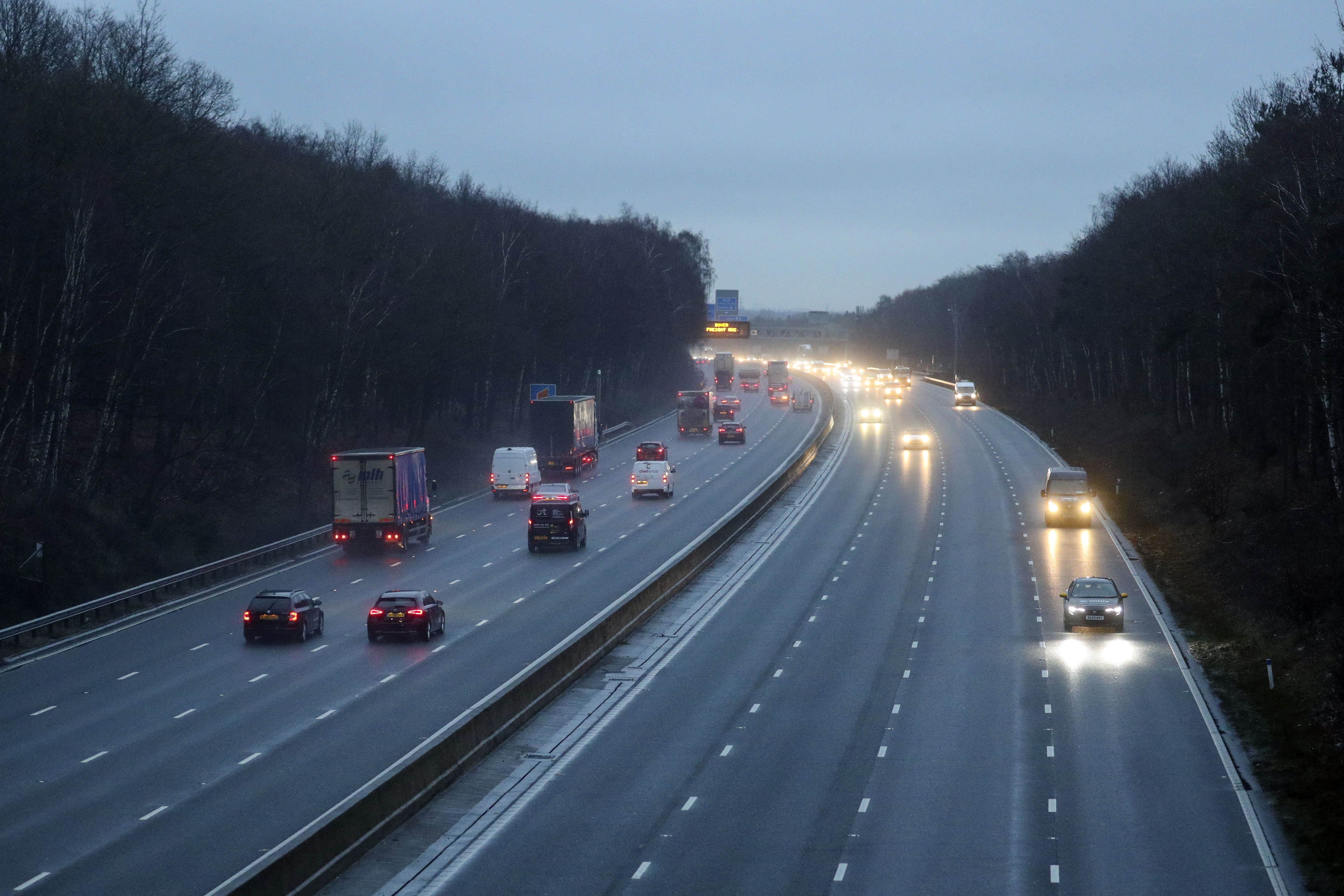 The data shows emissions were up in 2021, but still below 2019 levels as Covid restrictions continued (Steve Parsons/PA)