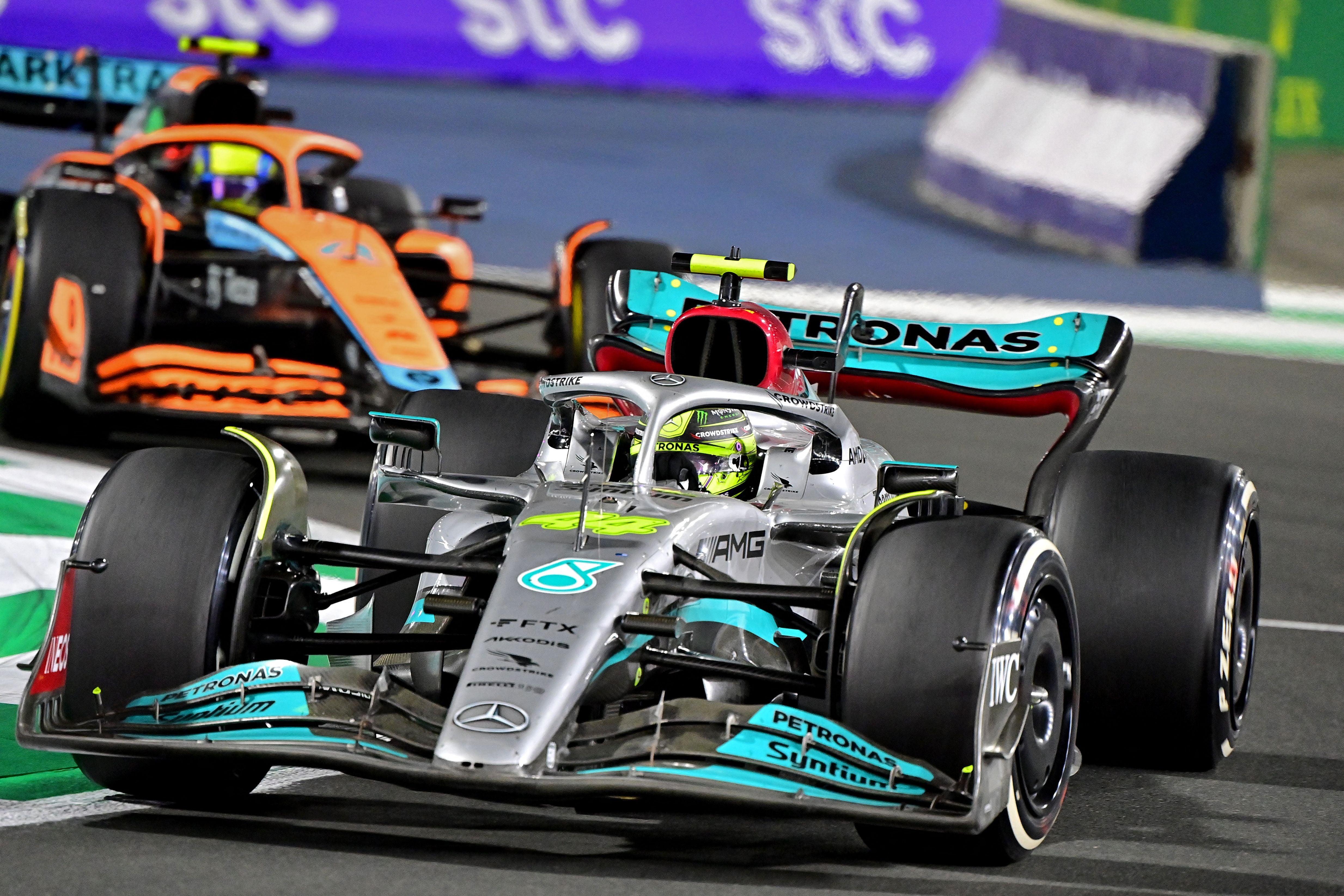 Lewis Hamilton is unable to challenge for race wins with Mercedes down the order