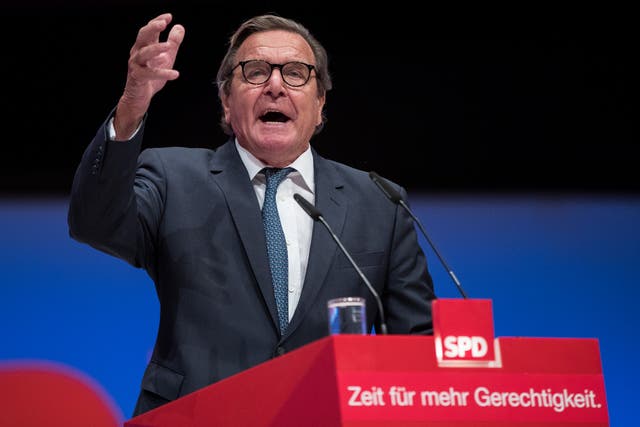<p>Gerhard Schröder was German chancellor from 1998 to 2005</p>