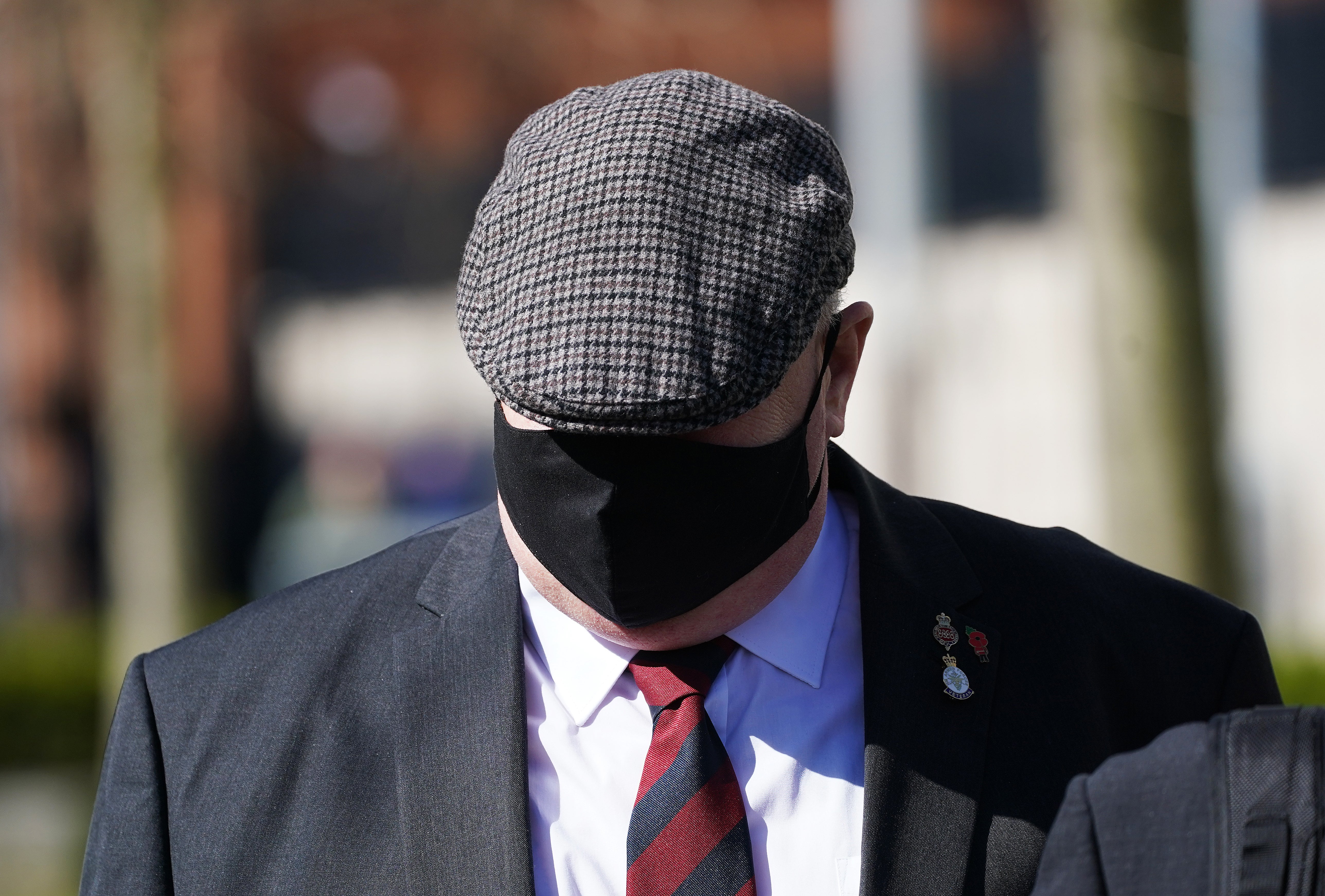 Former Grenadier Guardsman David Holden leaving Laganside Courts in Belfast on Thursday (Brian Lawless/PA)