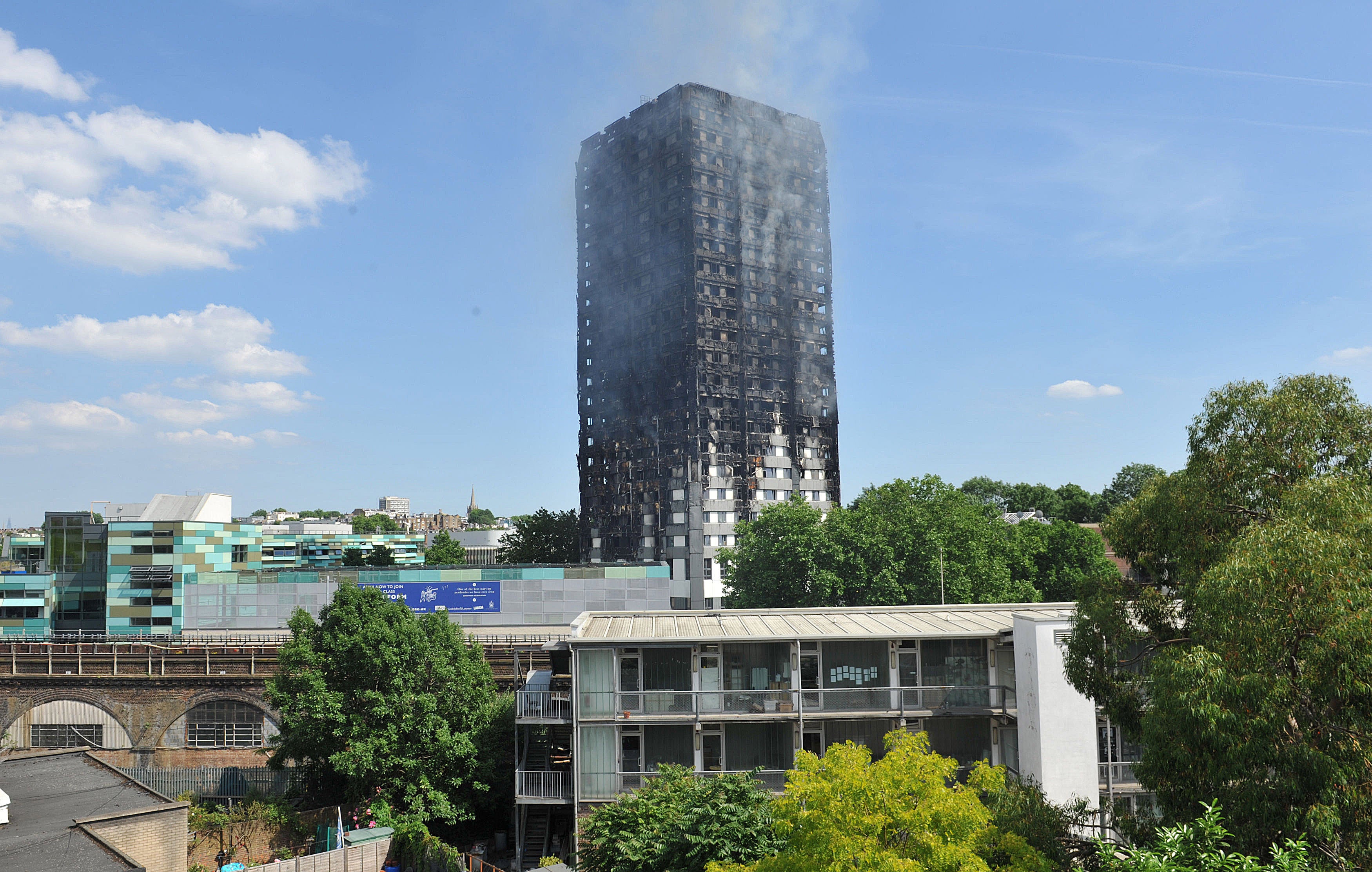 The west London tower block blaze killed 72 people on June 14 2017 (PA)