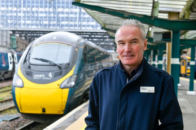 A rail worker who retired after clocking up a 50-year career in the industry said ‘it’s the people that make it’ (Avanti West Coast/PA)