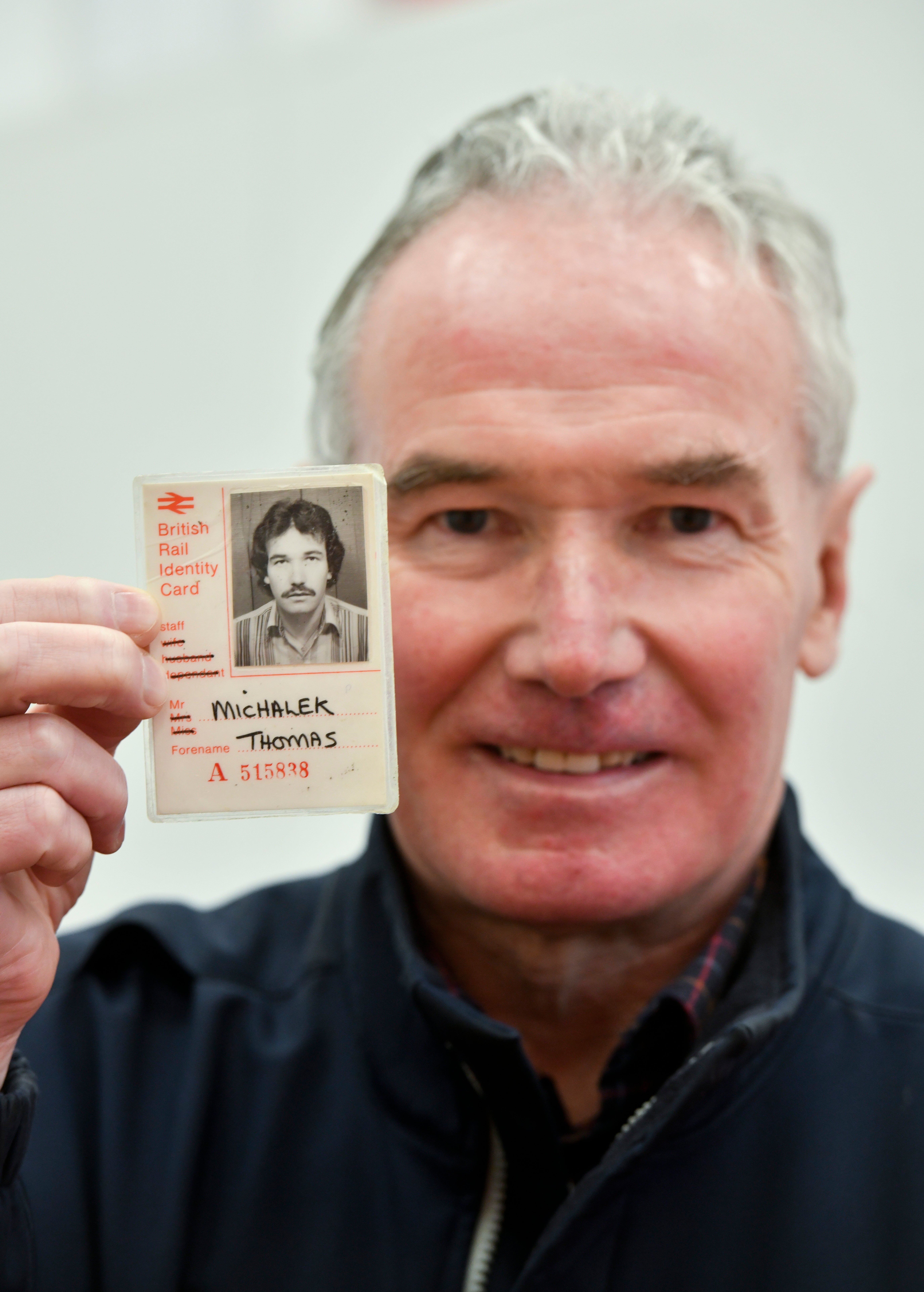 Tommy Michalek with his British Rail identity card (Avanti West Coast/PA)