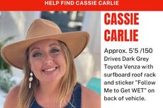 Ex-boyfriend of missing Cassie Carli sent chilling texts to her father before she was found in shallow grave