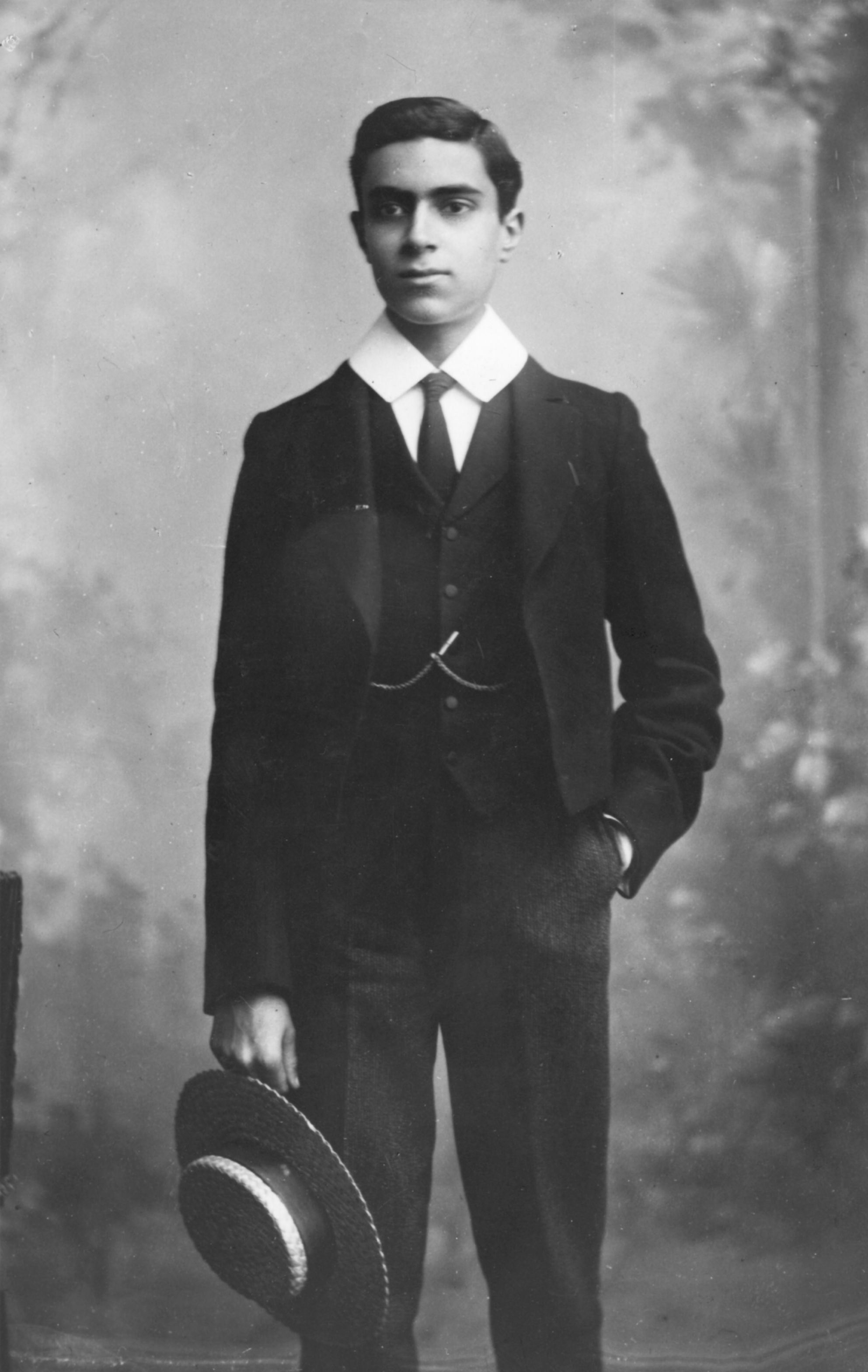 Jawaharlal Nehru in Harrow school uniform in 1906