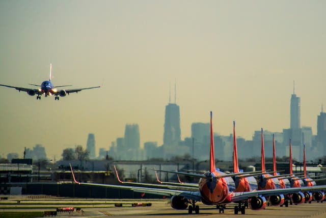 <p>Planes at Chicago’s Midway International Airport</p>