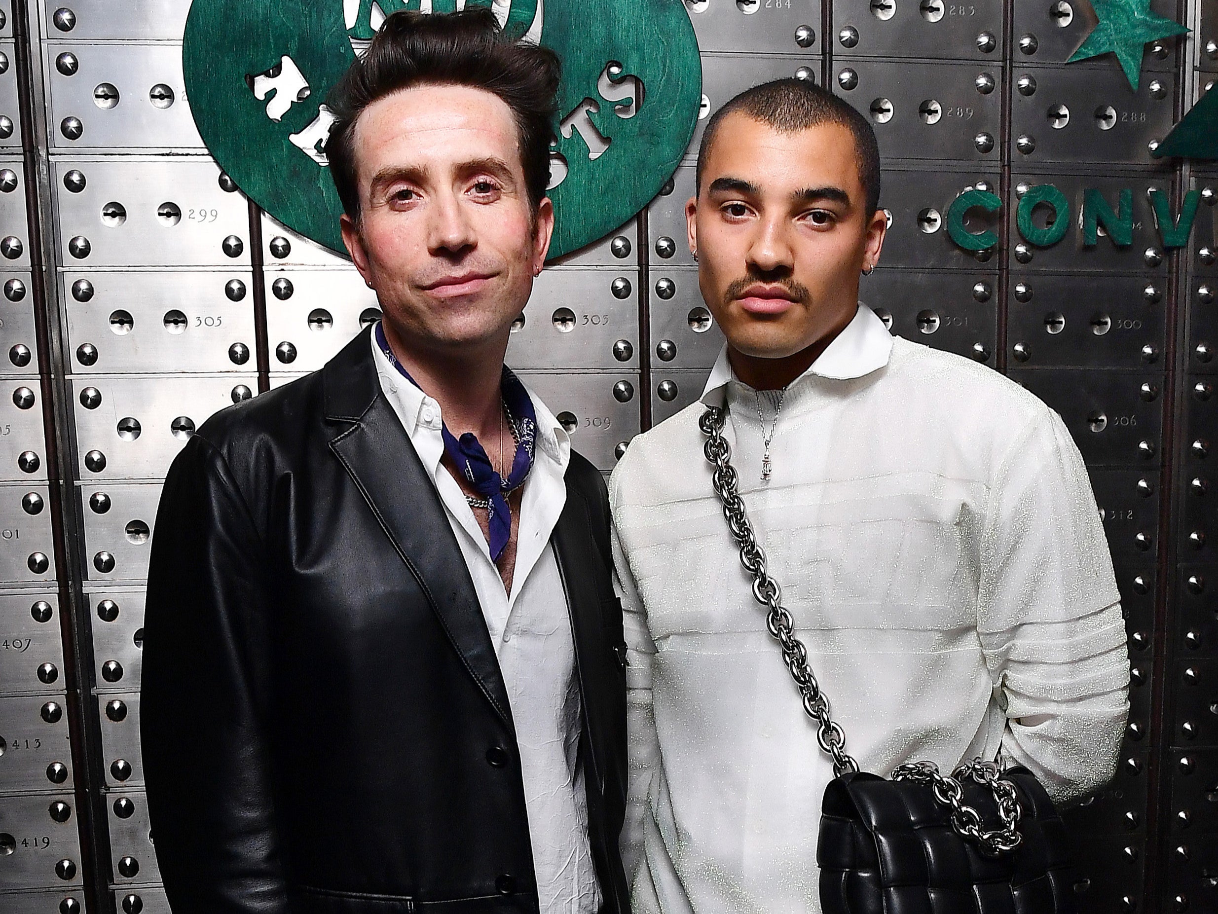 Nick Grimshaw and Meshach Henry attend the launch party for 'No Requests' label in partnership with Converse at The Ned on February 04, 2022