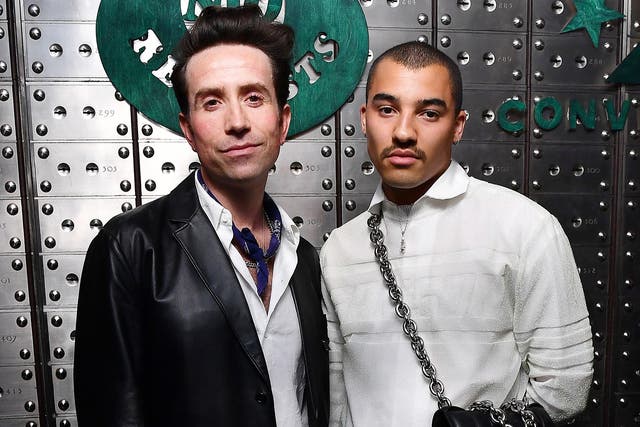 <p>Nick Grimshaw and Meshach Henry attend the launch party for 'No Requests' label in partnership with Converse at The Ned on February 04, 2022</p>
