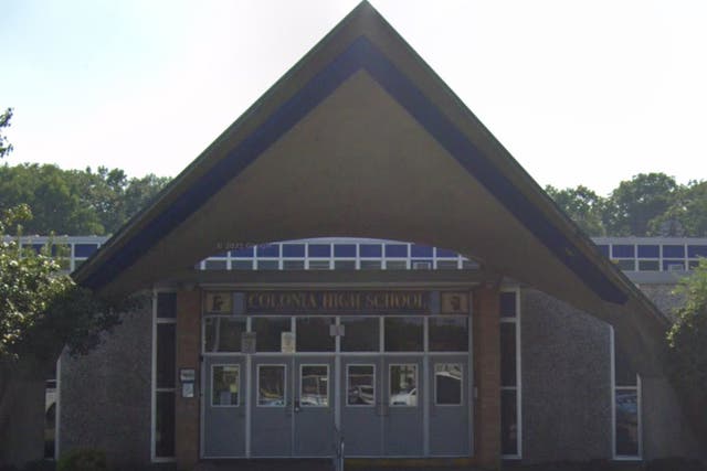 <p>Colonia High School in New Jersey, where nearly 100 people with rare brain tumours formerly either attended or worked. </p>