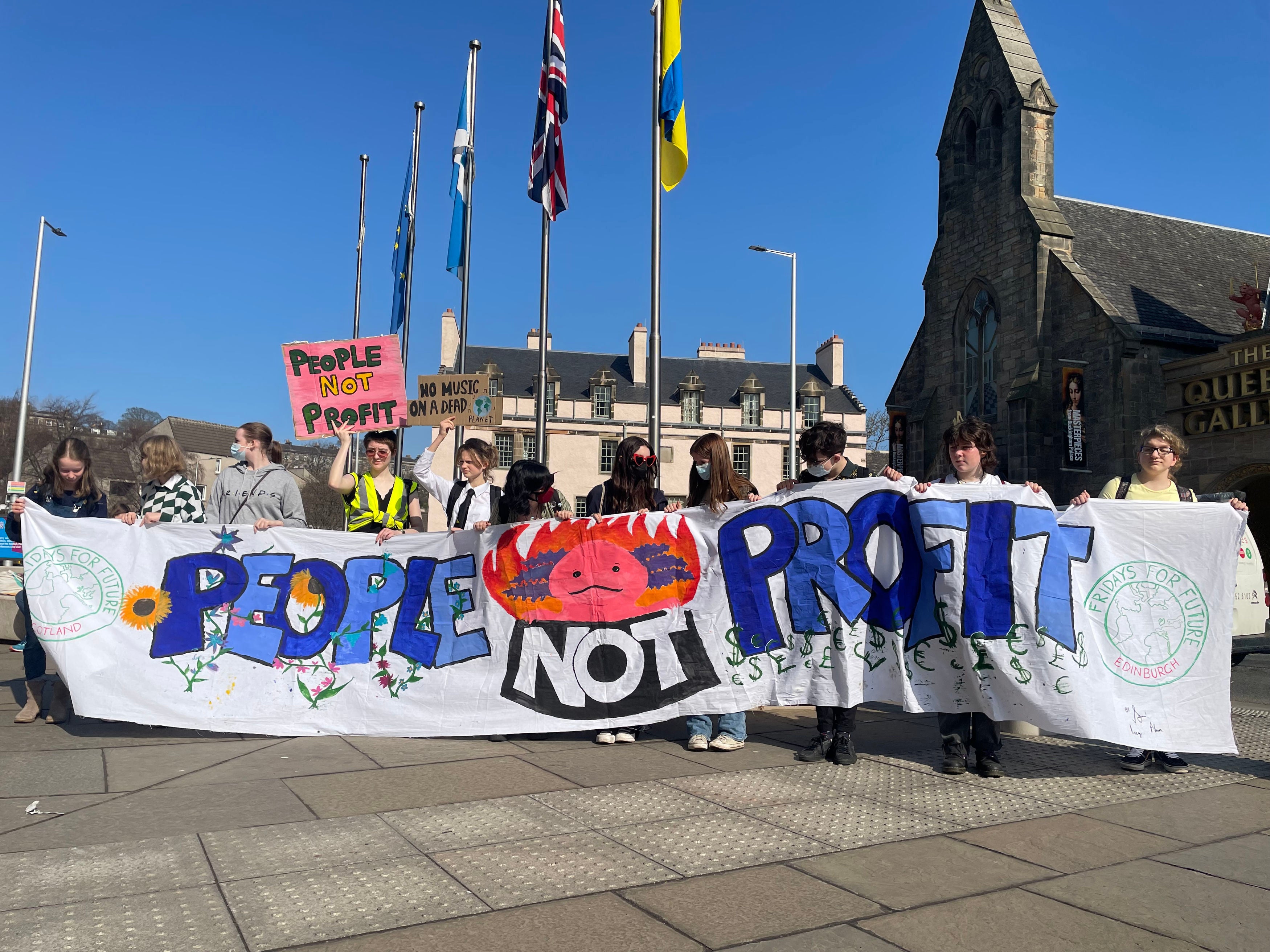 Hundreds of school strikers march through Edinburgh at a ‘Fridays for Future’ rally in 2022