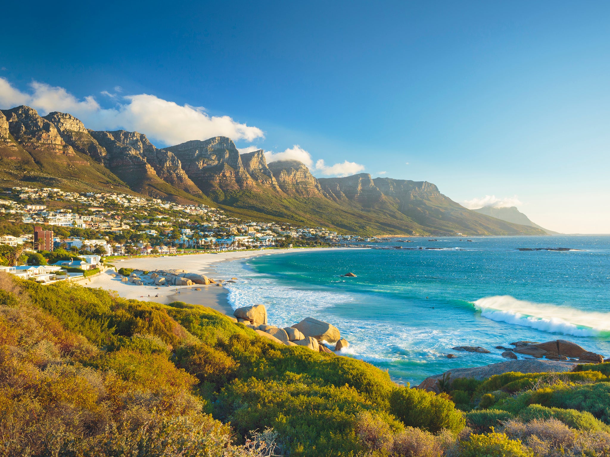Twelve Apostles mountain in Camps Bay near Cape Town