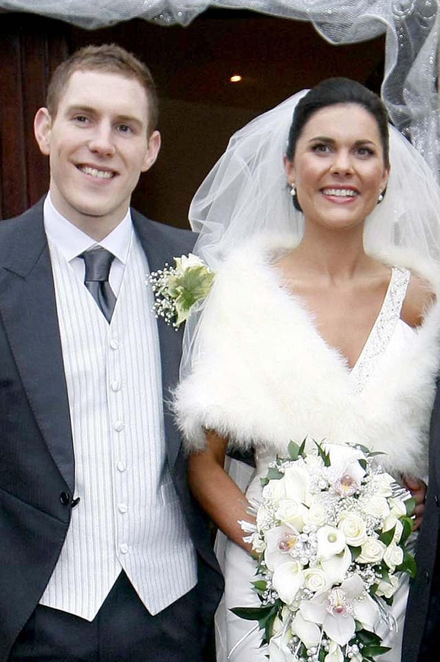 File photo courtesy of the Irish News of John McAreavey and wife Michaela McAreavey on their wedding day at St. Malachy’s Church Ballymacilrory.