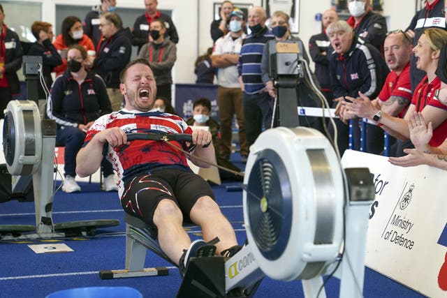 Team UK during a training session ahead of the Invictus Games (Steve Parsons/PA)