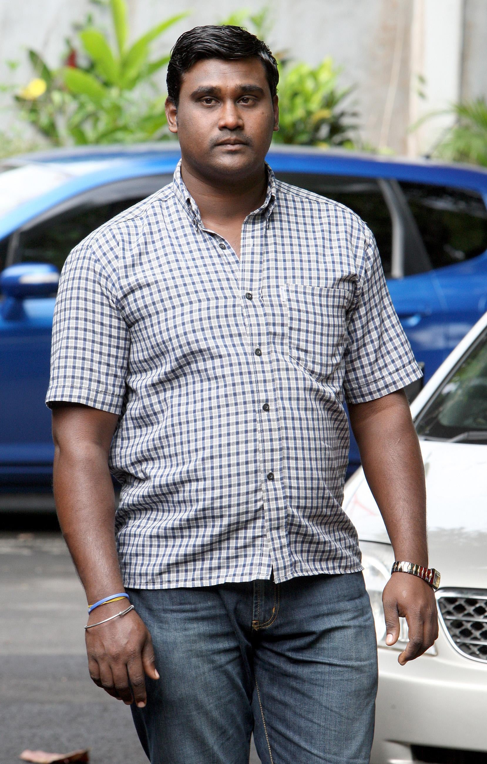 Legends employee Dassen Naraynen, appearing at Mapou District Court, in the north of Mauritius, who faces a provisional charge of conspiracy to commit larceny, in connection with Michaela McAreavey who was murdered on her honeymoon a year ago.
