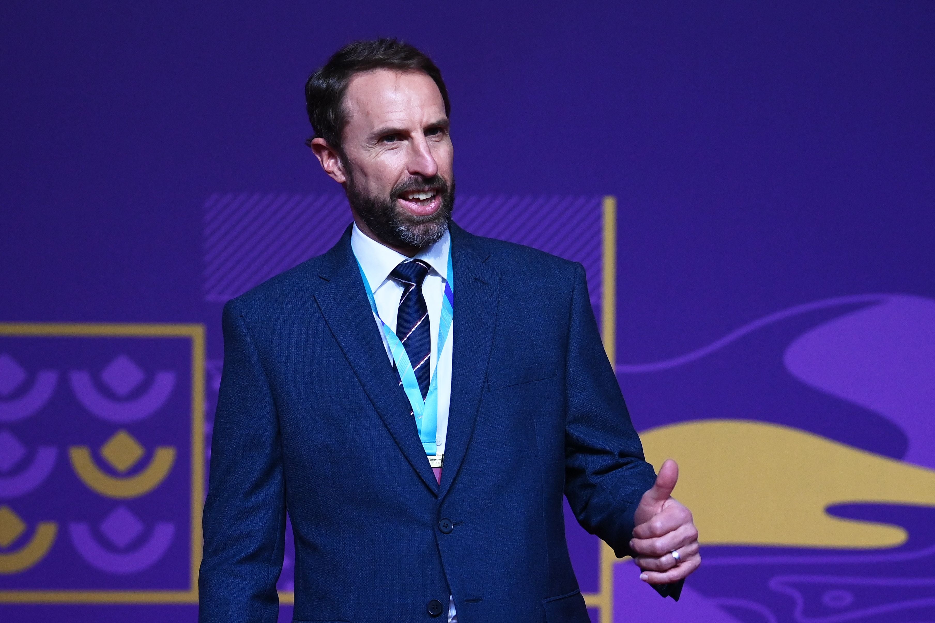 Gareth Southgate was in Doha to watch the World Cup draw