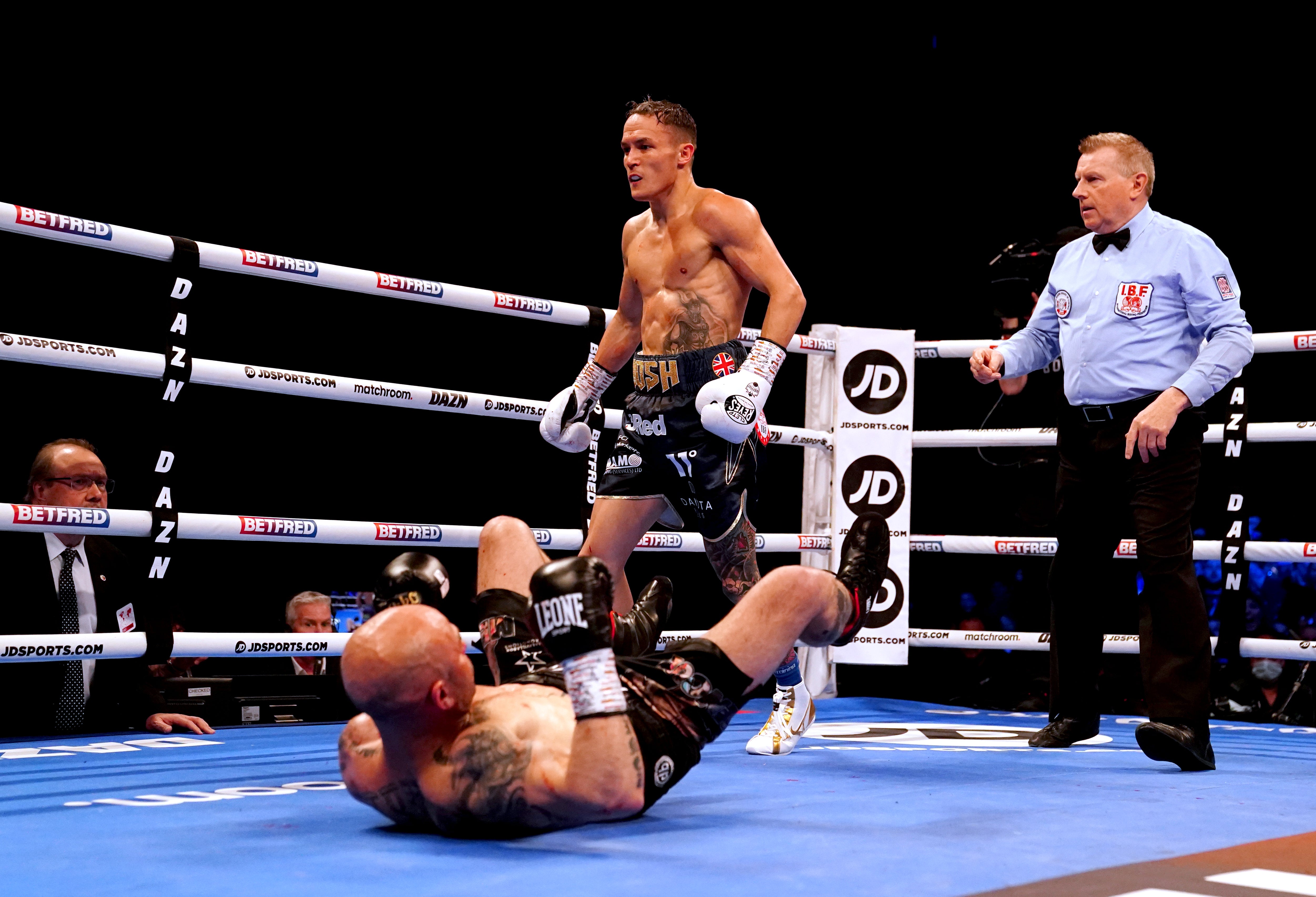 Warrington sent Martinez to the canvas in the opening round before stopping the Spaniard in the seventh round (Martin Rickett/PA)