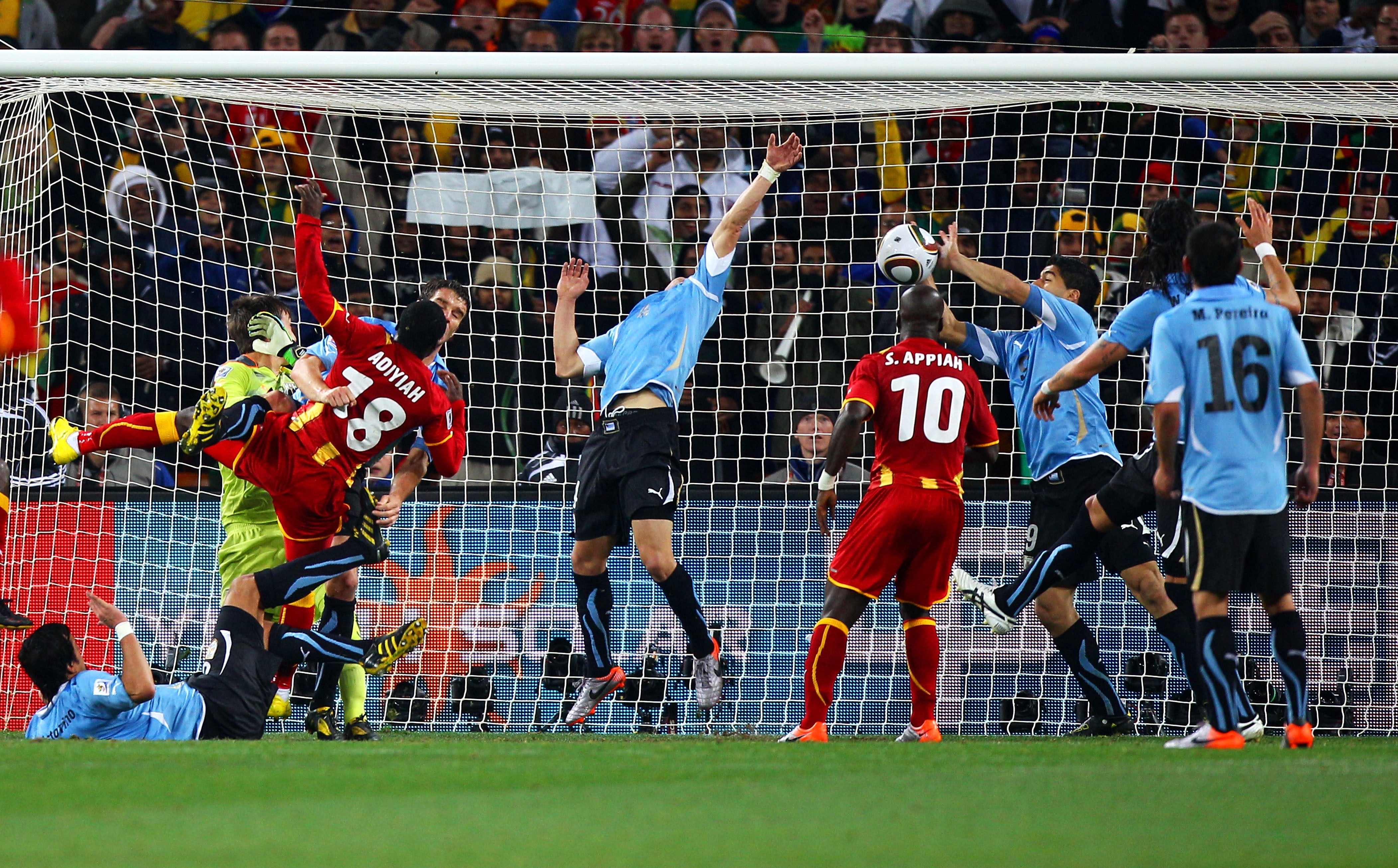 Luis Suarez handled in the quarter-final against Ghana 12 years ago