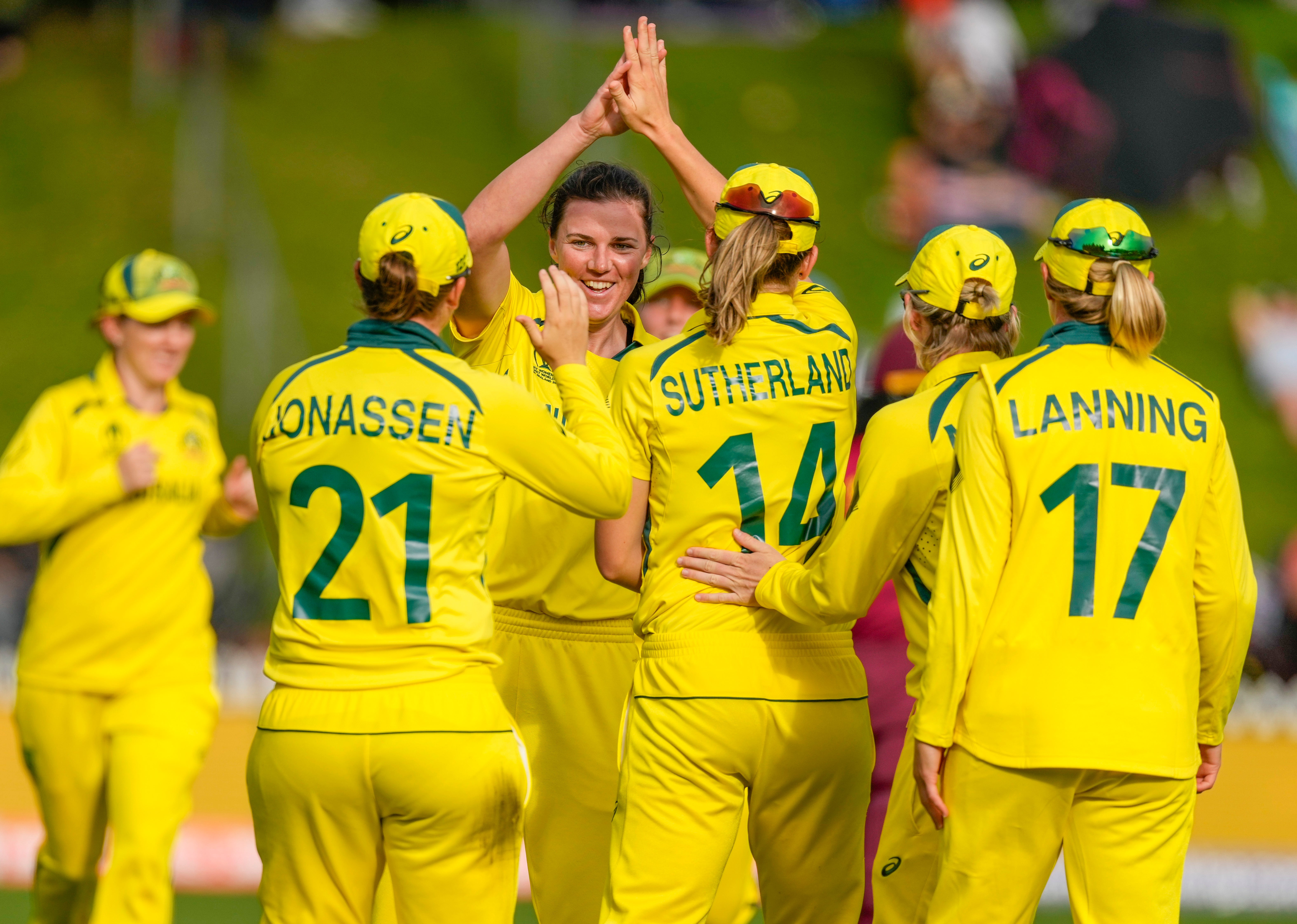 England did not win a single match in the women’s Ashes against Australia (pictured), who remain unbeaten in the World Cup (John Cowpland/Photosport via AP)